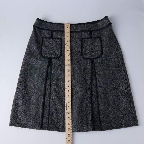 Cerruti 1881 A-Line Skirt Womens 10‎ Wool Academia Minimalist Office Siren Y2K - Picture 2 of 7